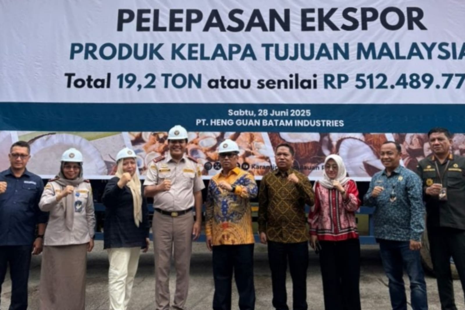 Badan Karantina Kepulauan Riau Ekspor Kelapa Sawit 19,2 ton tujuan Malaysia