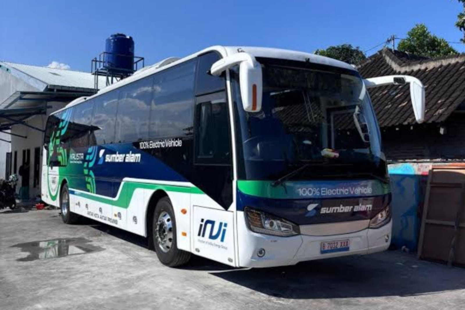 pesifikasi Bus Listrik PO Sumber Alam, Kalista Higer Coach 12M Bekasi - Yogyakarta