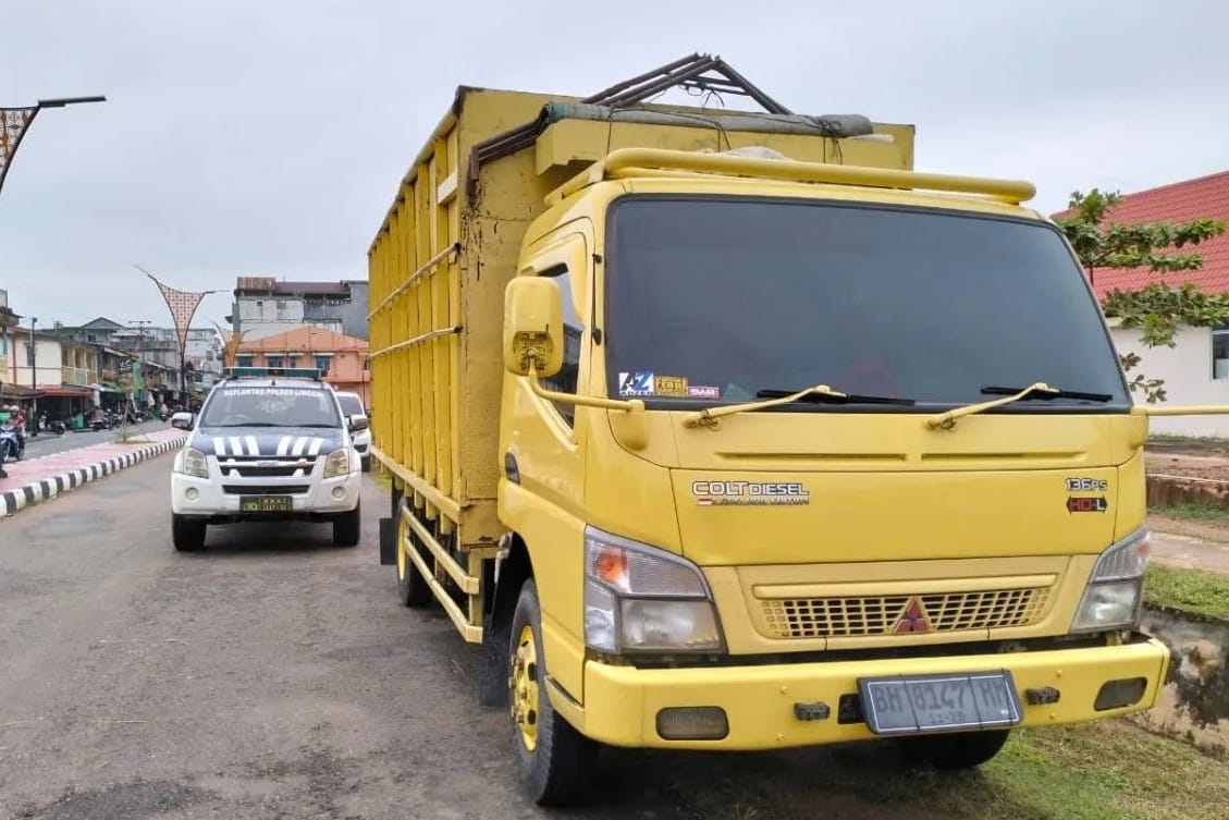 Sangat Bahaya !! Truk di Lingga Bawa Solar Cadangan di Jerigen, Begini Tindakan Polisi