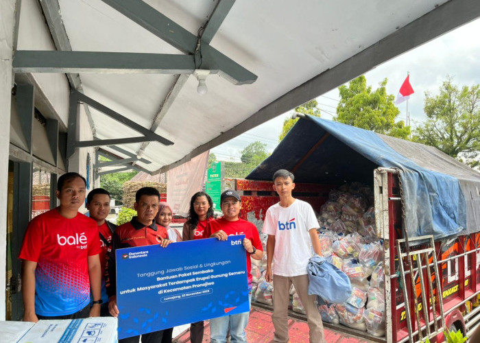 BTN Salurkan Bantuan untuk Warga Terdampak Erupsi Semeru